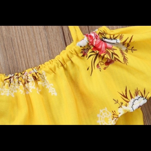 summer Toddler Kids Girls Royal Floral outfit new - Picture 7 of 8